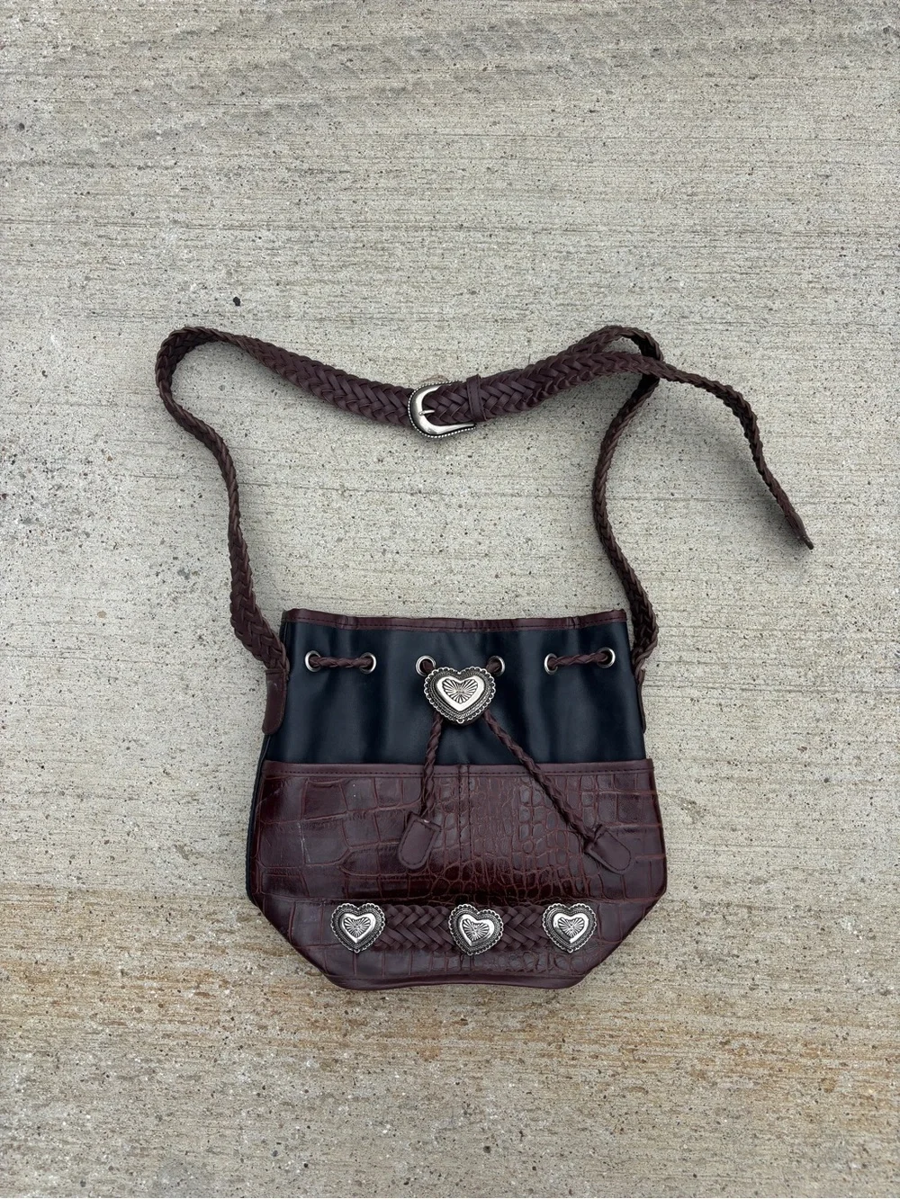 Vintage Brighton Western Crossbody Tote Bag